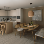 Casa 132m2 - GyS Design_Render Interior 06_Comedor-Cocina